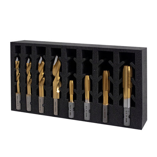 Versadrive Combo InsertFoam Set, 6.8/8.5/10.5/14mm TurboTip + M8, M10, M12, M16 Taps - Hurstbourne Forge Welding Supplies