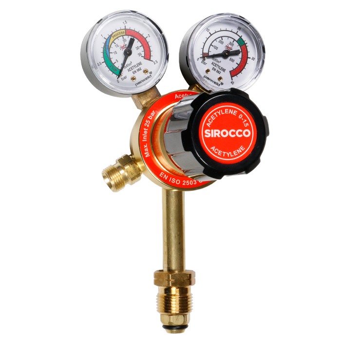 Acetylene Regulator Single Stage 2 Gauge 25 Bar - Hurstbourne Forge Welding Supplies