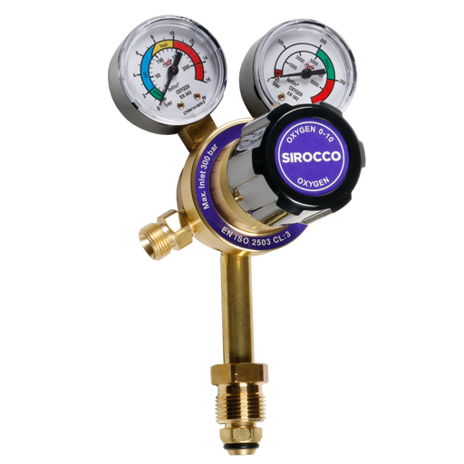 Oxygen Regulator Single Stage 2 Gauge 300 Bar - Hurstbourne Forge Welding Supplies