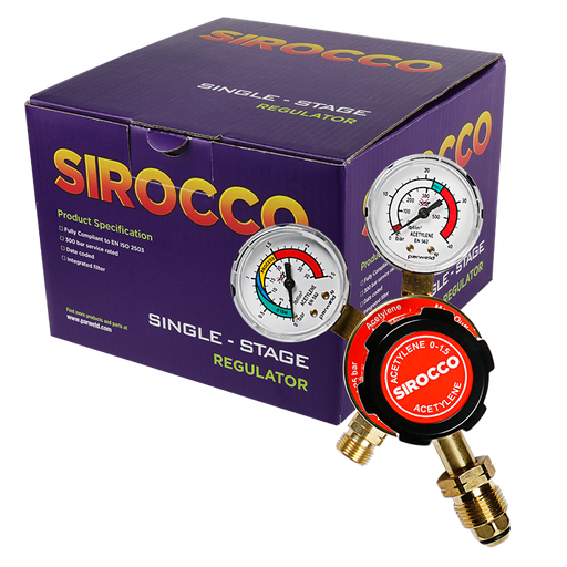 Acetylene Regulator Single Stage 2 Gauge 25 Bar - Hurstbourne Forge Welding Supplies