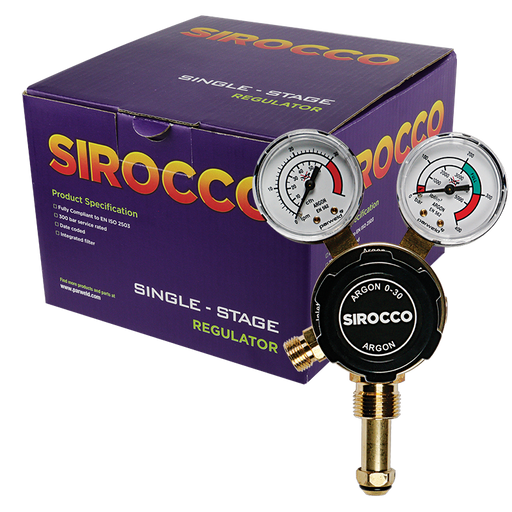 Argon Regulator Single Stage 2 Gauge 300 Bar - Hurstbourne Forge Welding Supplies
