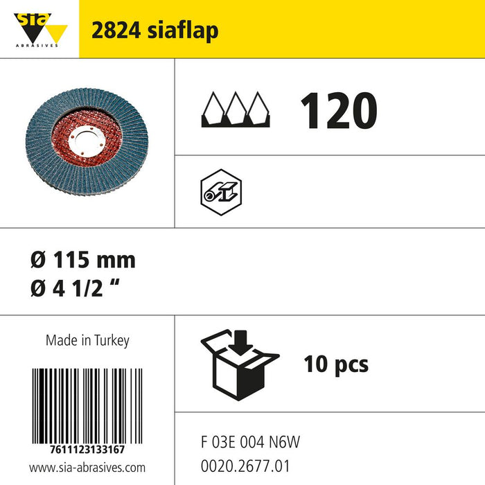 Product info — 2824 siaflap Ø115mm P120 (Pack of 10)