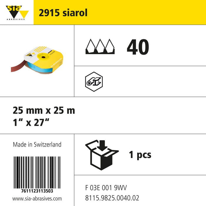 Product info — 2915 siarol 25x25000mm P40