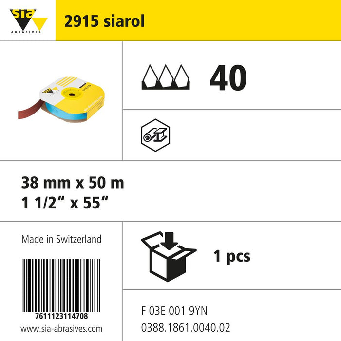 Product info — 2915 siarol 38x50000mm P40