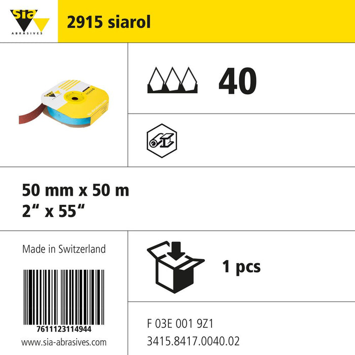 Product info — 2915 siarol 50x50000mm P40