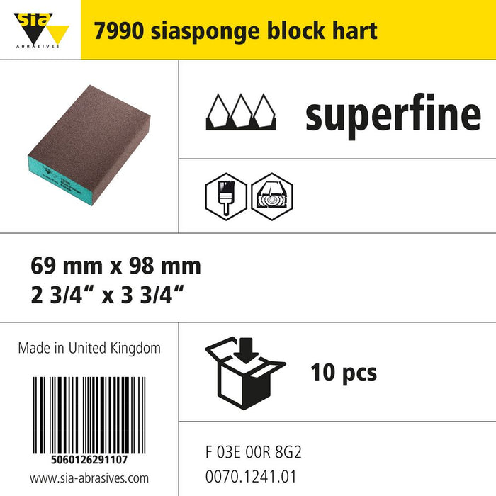 Product info — 7990 siafoam sponge 98x26mm P180