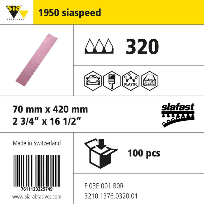 Product info — 1950 siaspeed 70x420mm P320