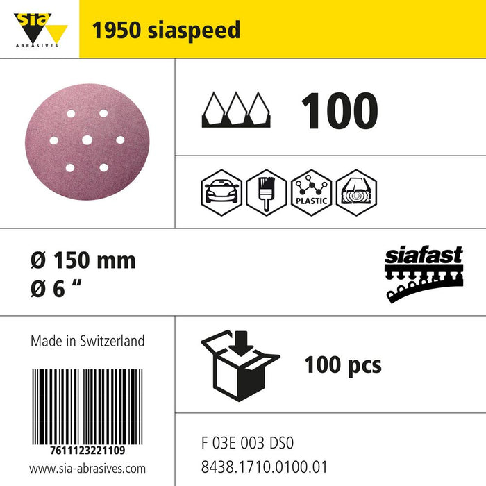 Product info — 1950 siaspeed Ø150mm P100 (Pack of 100)