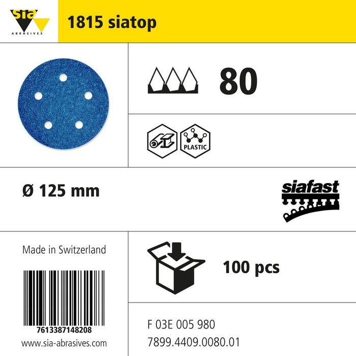 Product info — 1815 siatop Ø125mm P80