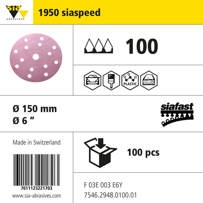 Product info — 1950 siaspeed Ø150mm P100 (Pack of 100)