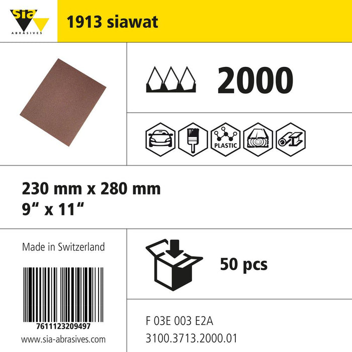 Product info — 1913 siawat standard 230x280mm P2000 (Pack of 50)