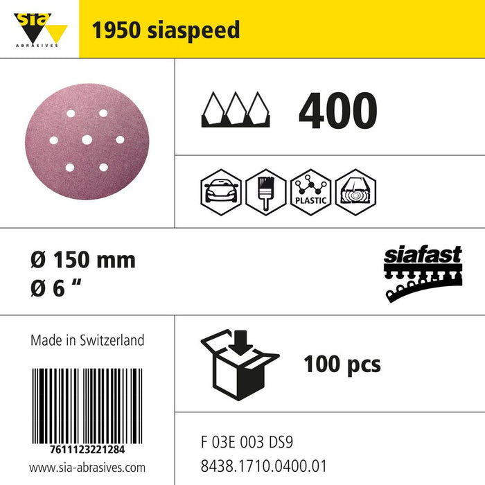 Product info — 1950 siaspeed Ø150mm P400 (Pack of 100)