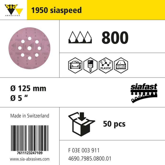 Product info — 1950 siaspeed Ø125mm P800