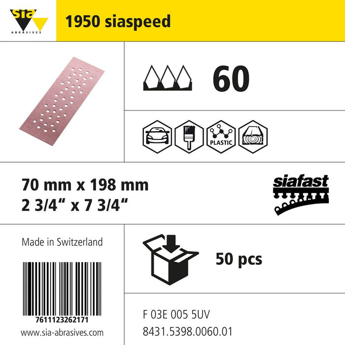 Product info — 1950 siaspeed 70x198mm P60