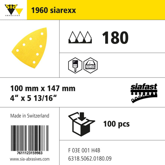Product info — 1960 siarexx 100x147mm P180 (Pack of 100)