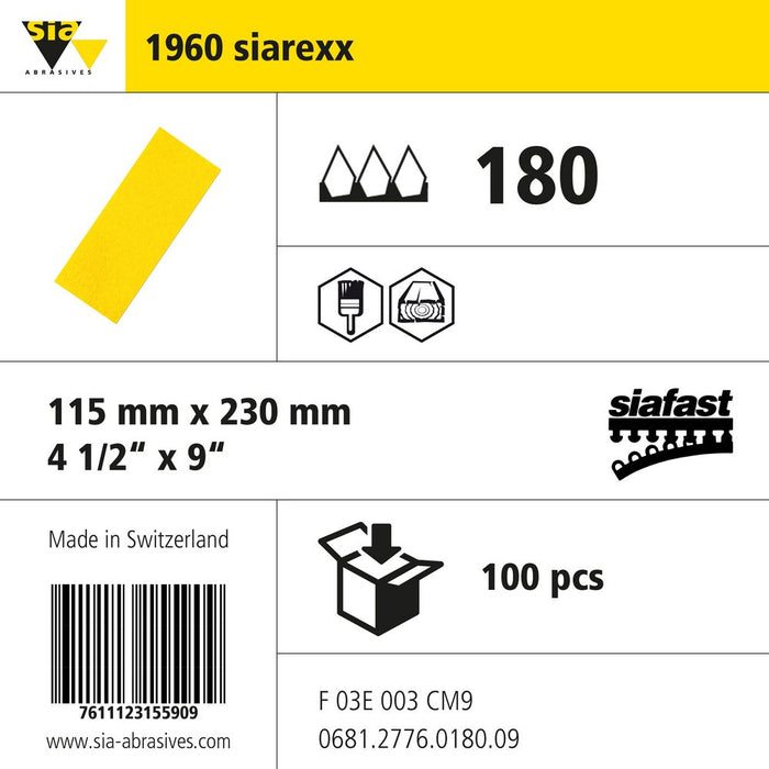 Product info — 1960 siarexx 115x230mm P180