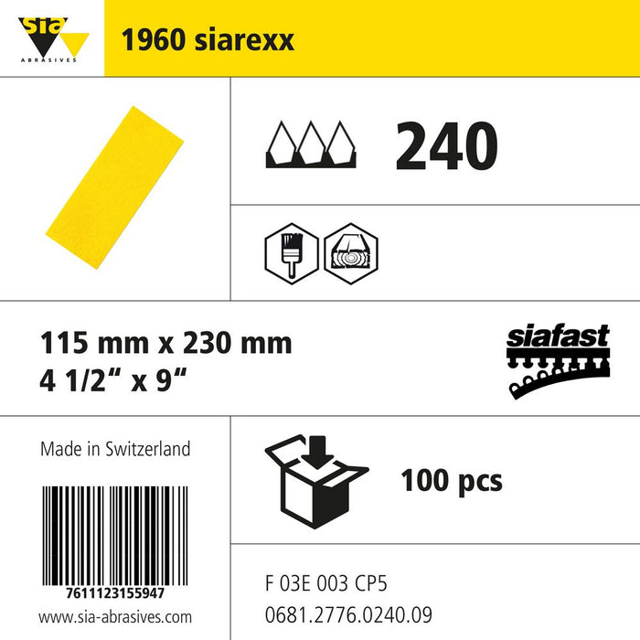Product info — 1960 siarexx 115x230mm P240