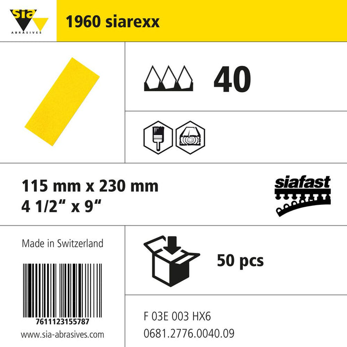 Product info — 1960 siarexx 115x230mm P40