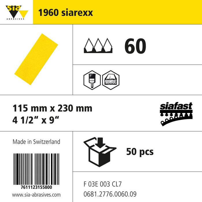 Product info — 1960 siarexx 115x230mm P60