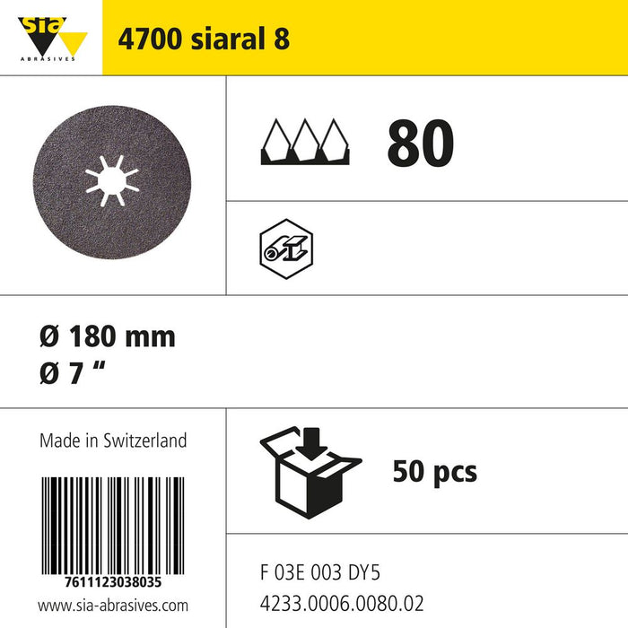 Product info — 4700 siabite entry Ø180mm P80