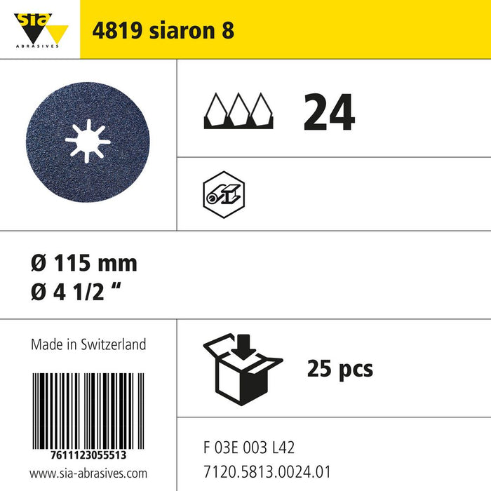 Product info — 4819 siaron Ø115mm P24 (Pack of 25)