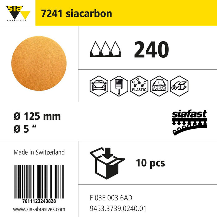 Product info — 7241 siafilm coarse Ø125mm P240