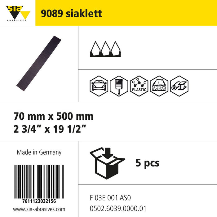 Product info — 9089 siashape 70x500mm (Pack of 5)