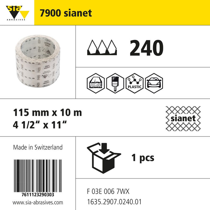 Product info — 7900 sianet 115x10000mm P240 (Pack of 4)