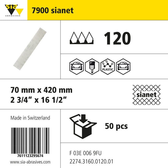 Product info — 7900 sianet 70x420mm P120 (Pack of 50)