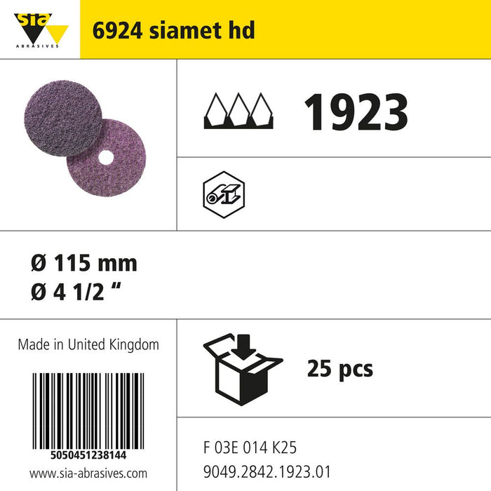Product info — 6924 hd-scm Ø115mm (Pack of 25)