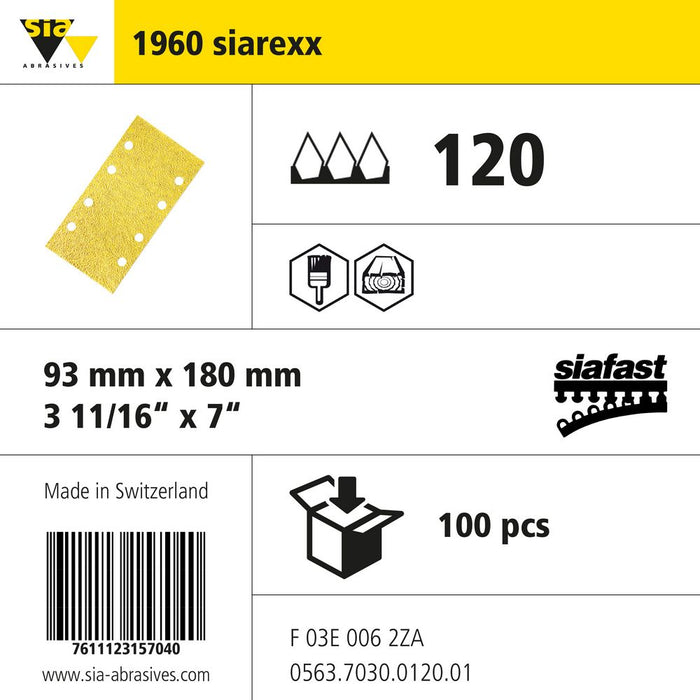 Product info — 1960 siarexx 93x180mm P120 (Pack of 100)
