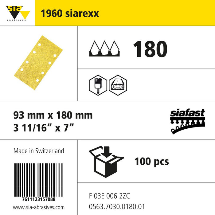 Product info — 1960 siarexx 93x180mm P180 (Pack of 100)
