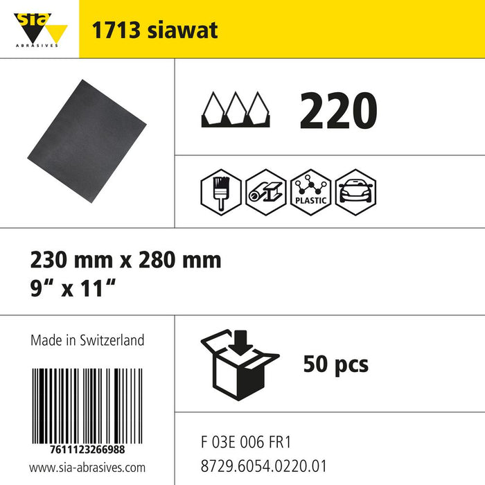 Product info — 1713 siawat fine 230x280mm P220 (Pack of 50)