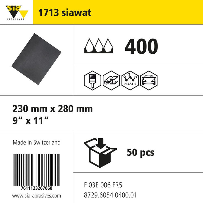 Product info — 1713 siawat fine 230x280mm P400 (Pack of 50)