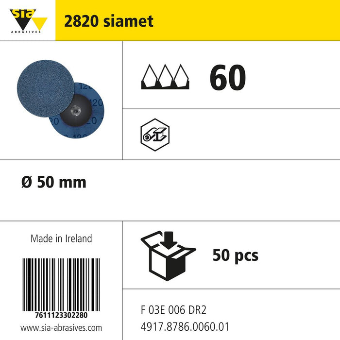 Product info — 2820 siafast mini Ø50mm P60
