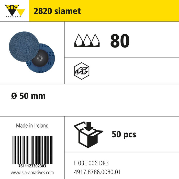 Product info — 2820 siafast mini Ø50mm P80