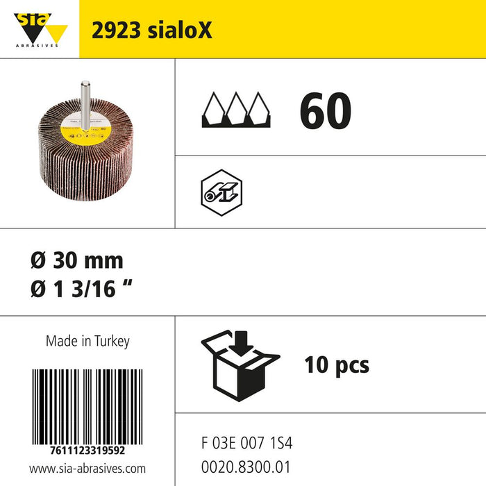 Product info — 2923 sialoX Ø30mm P60 (Pack of 10)