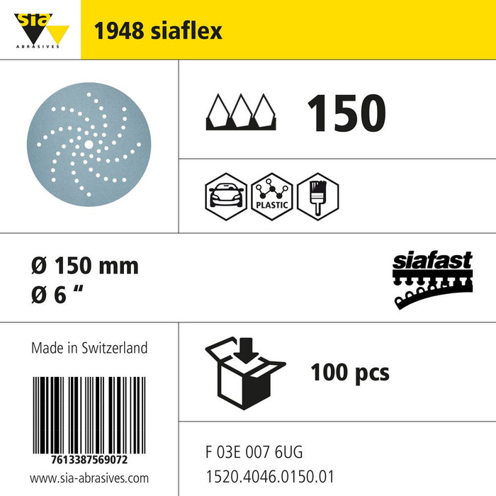 Product info — 1948 siaflex Ø150mm P150 (Pack of 100)