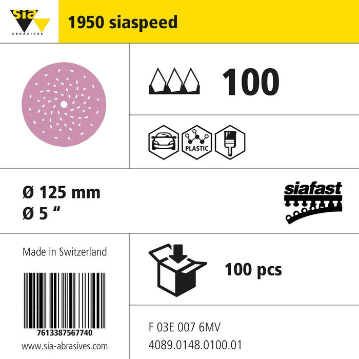 Product info — 1950 siaspeed Ø125mm P100 (Pack of 100)