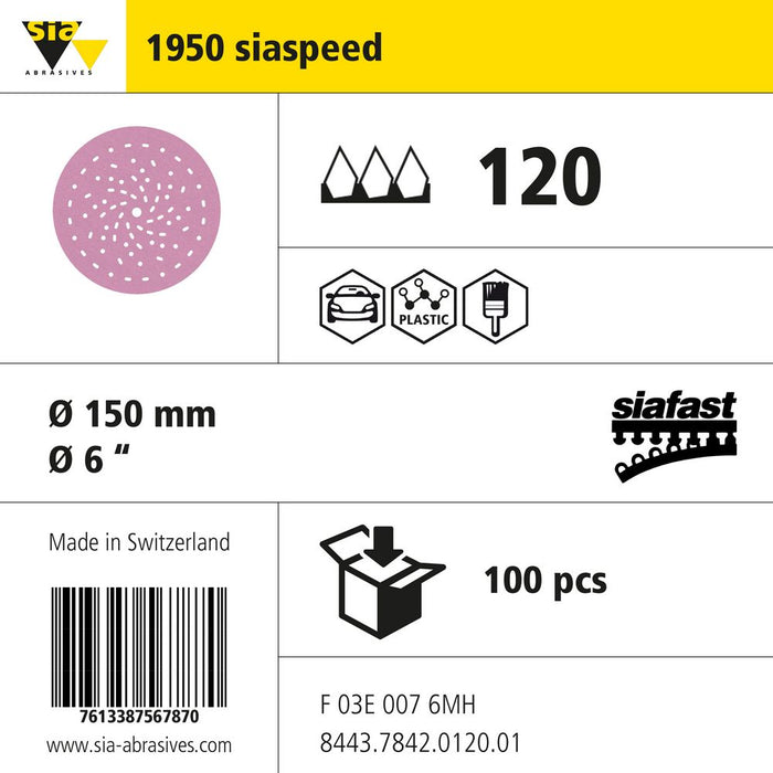 Product info — 1950 siaspeed Ø150mm P120 (Pack of 100)