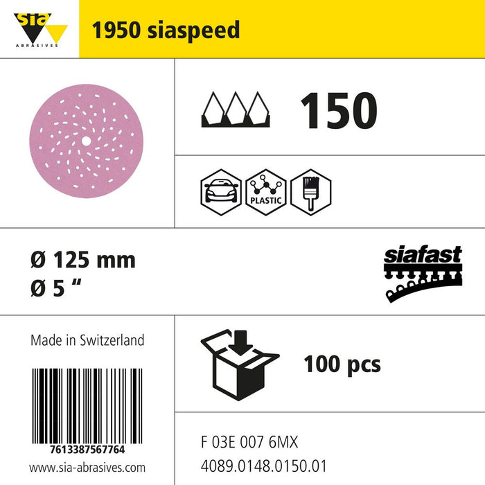 Product info — 1950 siaspeed Ø125mm P150 (Pack of 100)