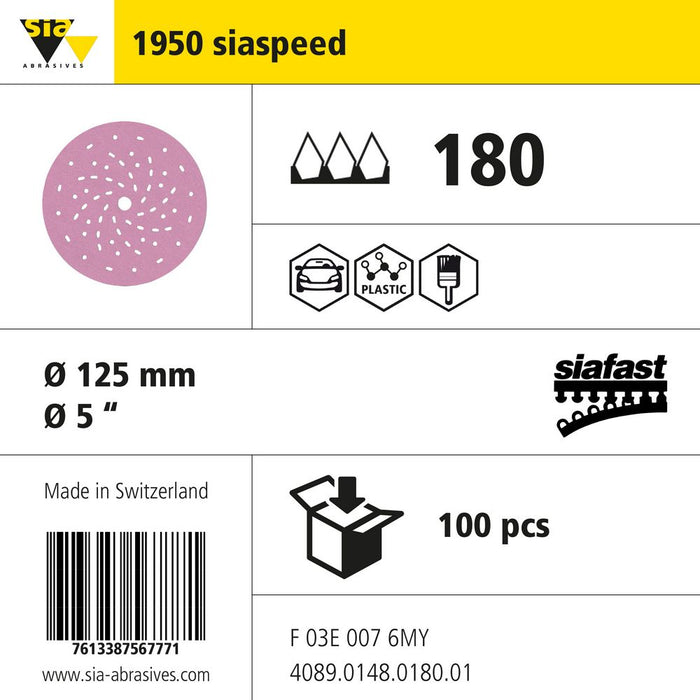 Product info — 1950 siaspeed Ø125mm P180 (Pack of 100)