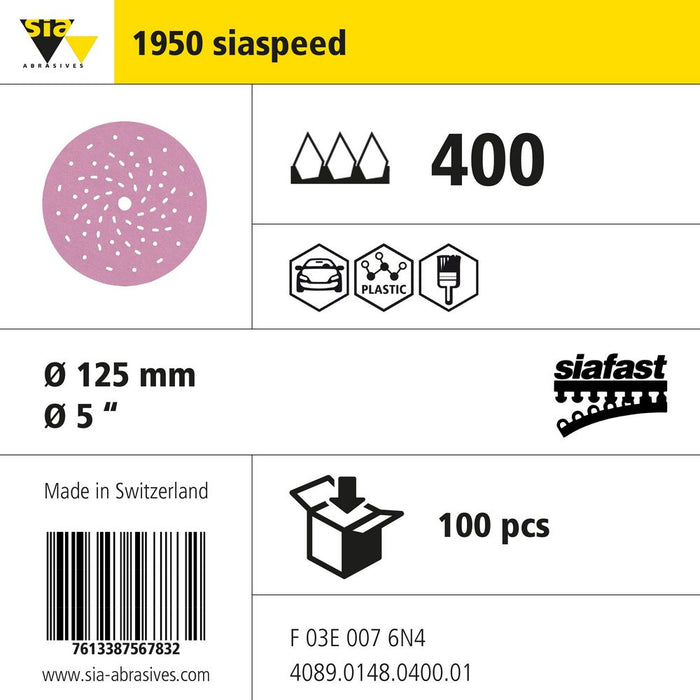 Product info — 1950 siaspeed Ø125mm P400 (Pack of 100)