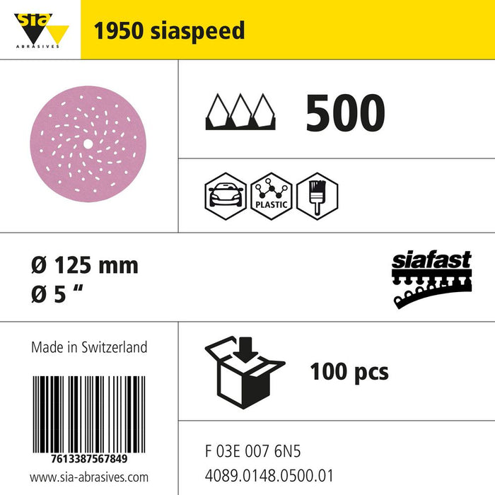 Product info — 1950 siaspeed Ø125mm P500 (Pack of 100)