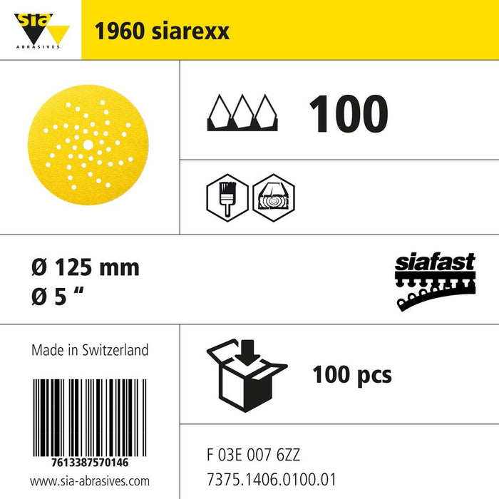 Product info — 1960 siarexx Ø125mm P100 (Pack of 100)