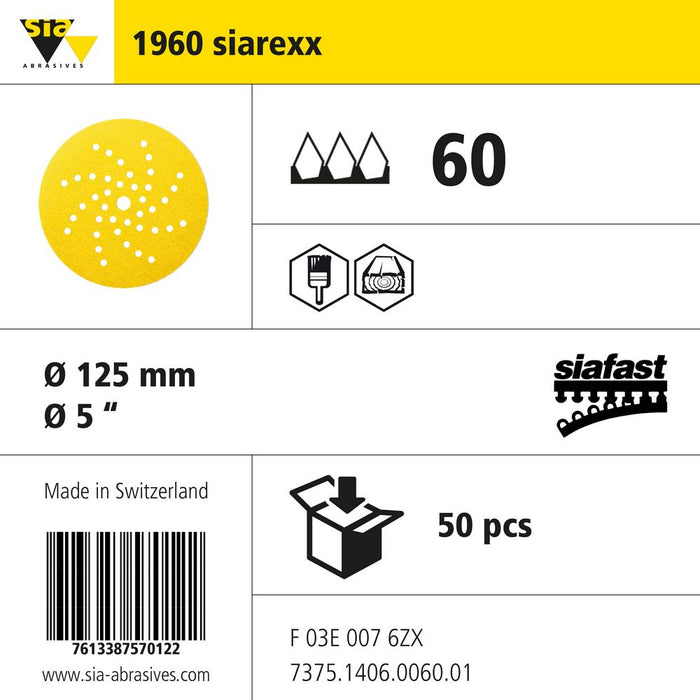 Product info — 1960 siarexx Ø125mm P60 (Pack of 50)