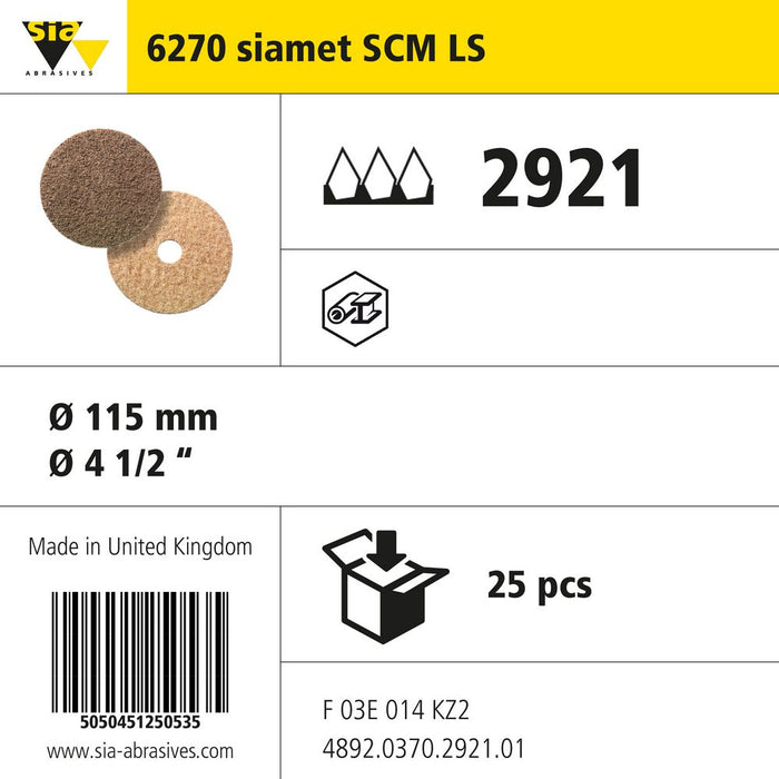Product info — 6270 scm Ø115mm C (Pack of 25)