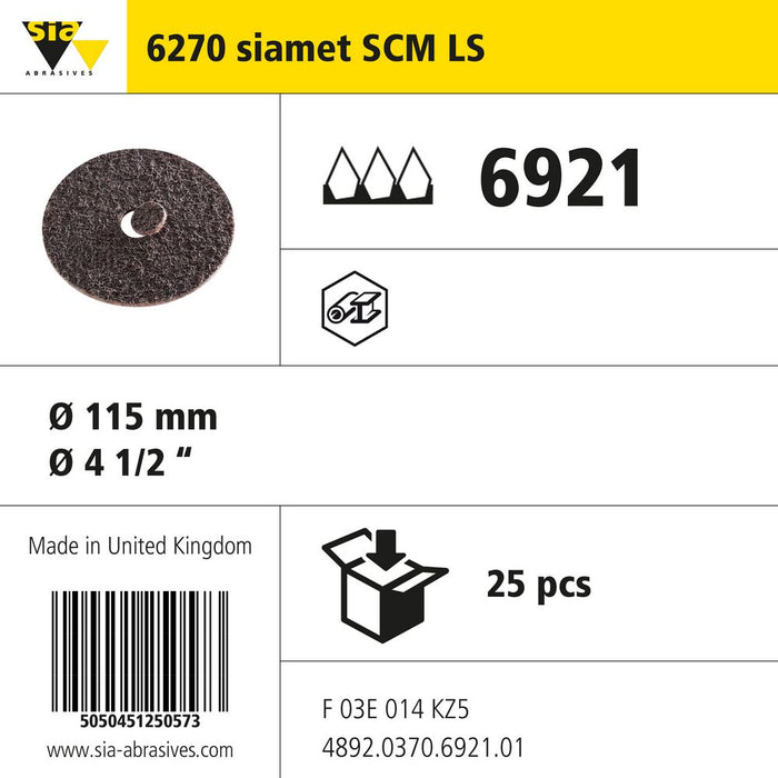 Product info — 6270 scm Ø115mm VF (Pack of 25)
