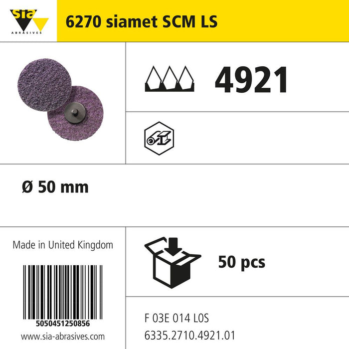 Product info — 6270 scm Ø50mm M (Pack of 50)
