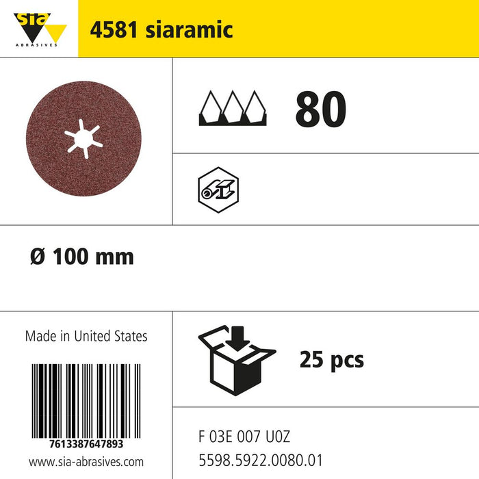 Product info — 4581 siabite Ø100mm P80